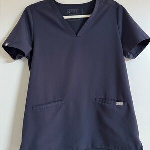 Figs Women' grey V-Neck Short Sleeve Top, Kate fig pants small